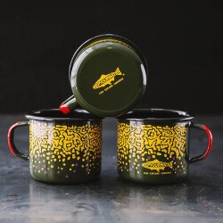 RepYourWater Enamel Camp Mug in Brook Trout Skin